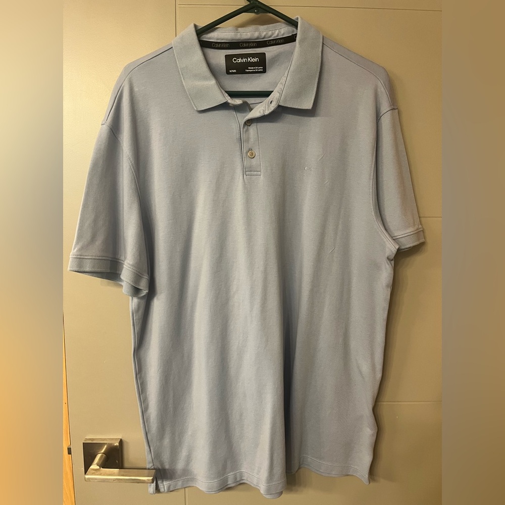 Calvin Klein Blue Polo Shirt Classic Design
